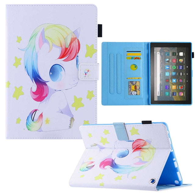 For Amazon Fire Max 11 2023 Colored Drawing Smart Leather Tablet Case(Unicorn Baby) - free shipping - PMC TechLife - Order now!