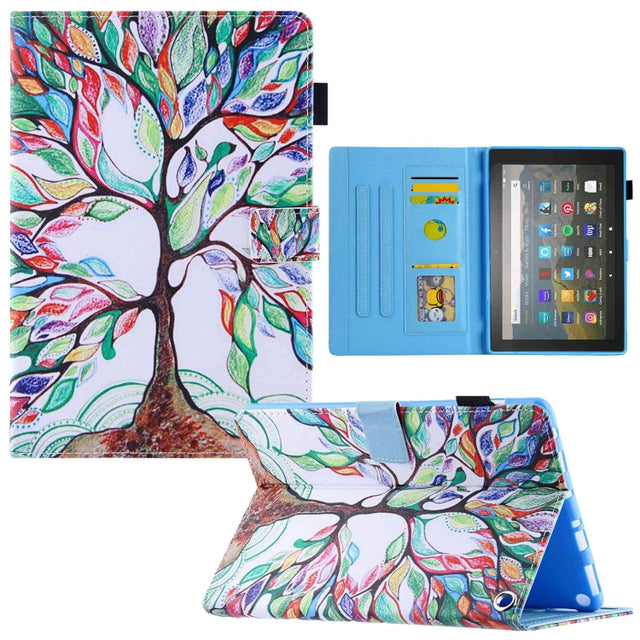 For Amazon Fire Max 11 2023 Colored Drawing Smart Leather Tablet Case(Life Tree) - Amazon by PMC TechLife | Online Shopping South Africa | PMC TechLife | Buy Now Pay Later Mobicred