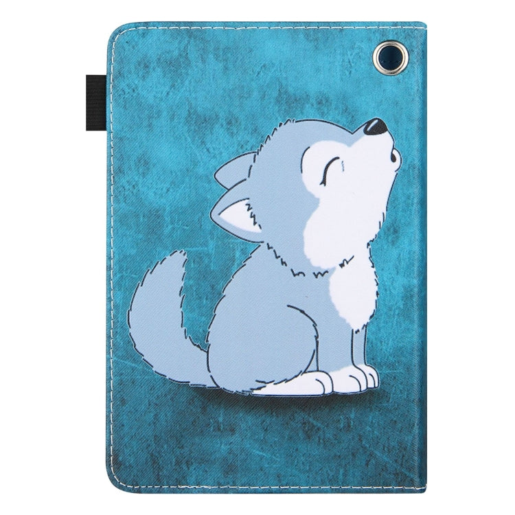 For Amazon Fire Max 11 2023 Colored Drawing Leather Smart Tablet Case(Cute Wolf) - Amazon by PMC TechLife | Online Shopping South Africa | PMC TechLife | Buy Now Pay Later Mobicred