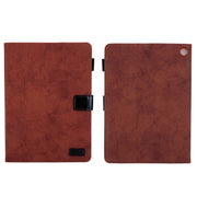 For Amazon Fire Max 11 2023 Cloth Texture Leather Smart Tablet Case(Brown)