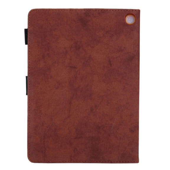 For Amazon Fire Max 11 2023 Cloth Texture Leather Smart Tablet Case(Brown)