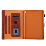 For Amazon Fire Max 11 2023 Cloth Texture Leather Smart Tablet Case(Brown)