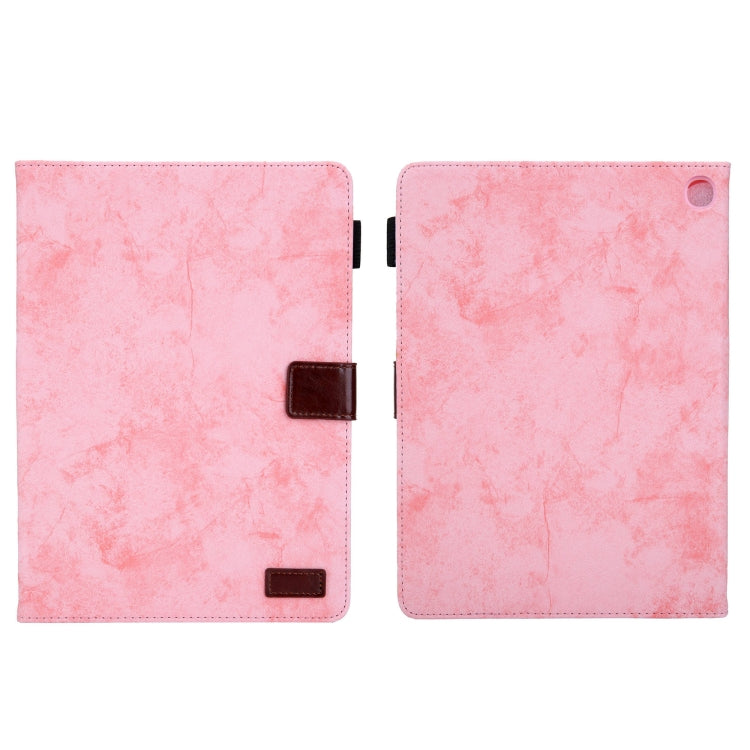 For Amazon Fire Max 11 2023 Cloth Texture Leather Smart Tablet Case(Pink) - Amazon by PMC TechLife | Online Shopping South Africa | PMC TechLife | Buy Now Pay Later Mobicred