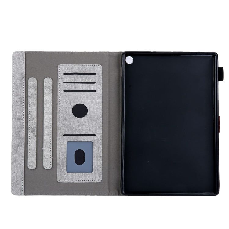 For Amazon Fire Max 11 2023 Cloth Texture Leather Smart Tablet Case(Grey) - Amazon by PMC TechLife | Online Shopping South Africa | PMC TechLife | Buy Now Pay Later Mobicred