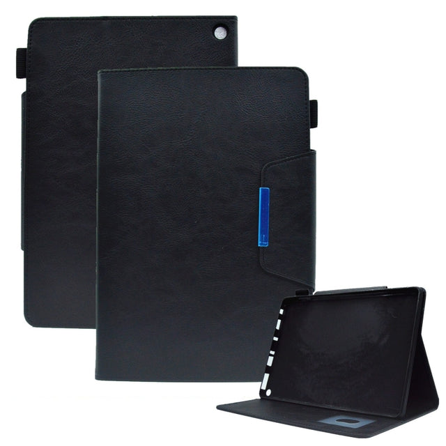 For Amazon Fire Max 11 2023 Suede Cross Texture Magnetic Clasp Leather Tablet Case(Black) - Amazon by PMC TechLife | Online Shopping South Africa | PMC TechLife | Buy Now Pay Later Mobicred