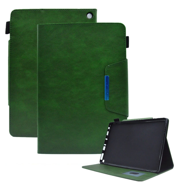 For Amazon Fire Max 11 2023 Suede Cross Texture Magnetic Clasp Leather Tablet Case(Green) - Amazon by PMC TechLife | Online Shopping South Africa | PMC TechLife | Buy Now Pay Later Mobicred