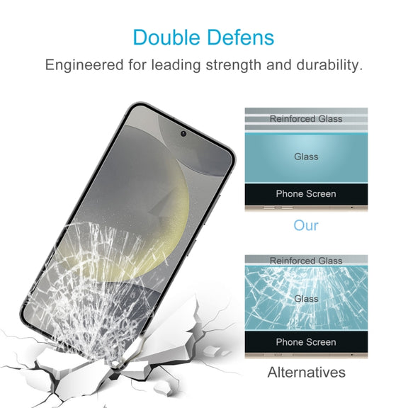 For Samsung Galaxy S24 FE 5G 50pcs 0.26mm 9H 2.5D Tempered Glass Film