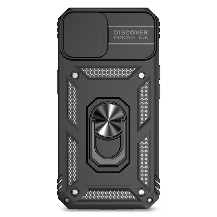 For iPhone 15 Sliding Camshield Holder Phone Case(Black)