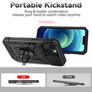 For iPhone 15 Sliding Camshield Holder Phone Case(Black)