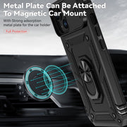 For iPhone 15 Sliding Camshield Holder Phone Case(Black)