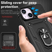 For iPhone 15 Sliding Camshield Holder Phone Case(Black)