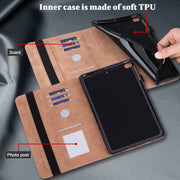 For Amazon Fire Max 11 Embossed Striped Leather Tablet Case(Blue)