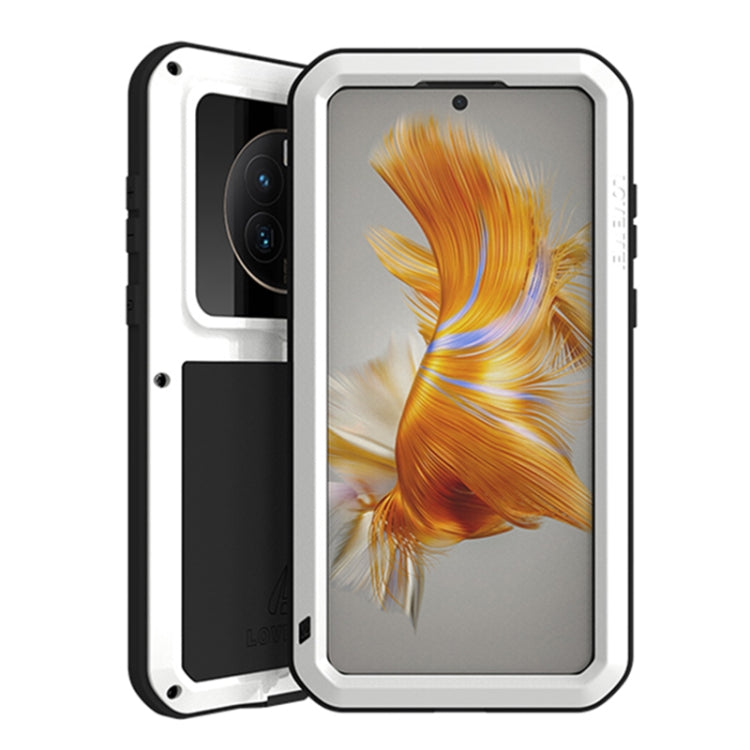 For Huawei Mate 50 Pro LOVE MEI POWERFUL Metal Shockproof Life Waterproof Dustproof Phone Case(White) - Huawei Cases by LOVE MEI | Online Shopping South Africa | PMC TechLife | Buy Now Pay Later Mobicred