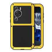 For Huawei P60 / P60 Pro / P60 Art LOVE MEI POWERFUL Metal Shockproof Life Water-resistant Dustproof Phone Case(Yellow)