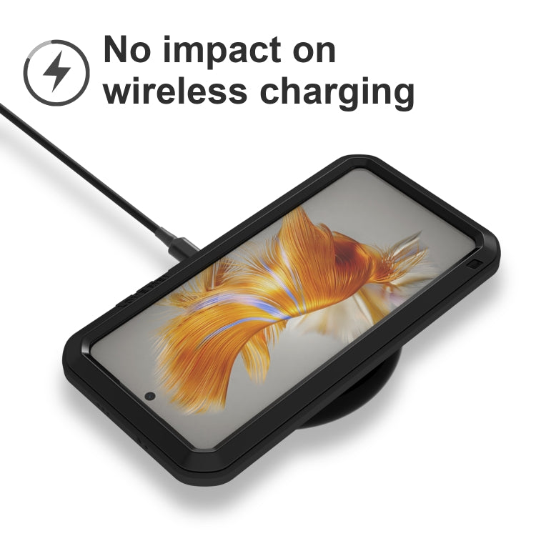 For Huawei Mate 50 Pro LOVE MEI POWERFUL Metal Shockproof Life Waterproof Dustproof Phone Case(Red) - free shipping - PMC TechLife - Order now!