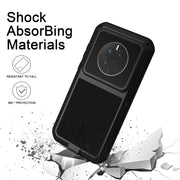 For Huawei Mate 50 Pro LOVE MEI POWERFUL Metal Shockproof Life Water-resistant Dustproof Phone Case(Black)