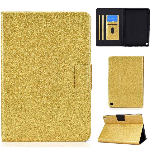For Amazon Fire Max 11 2023 Glitter Powder Smart Leather Tablet Case(Gold) - Amazon by PMC TechLife | Online Shopping South Africa | PMC TechLife | Buy Now Pay Later Mobicred