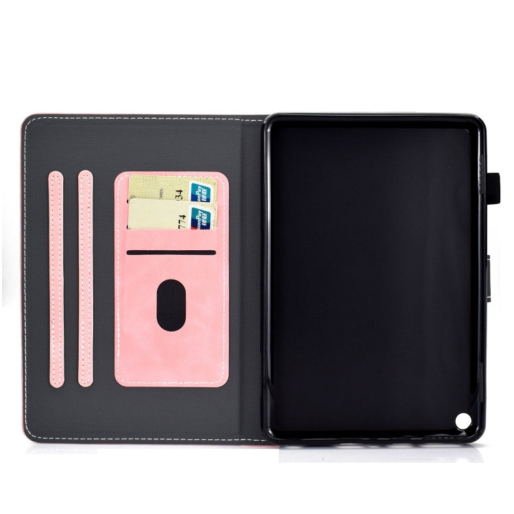 For Amazon Fire Max 11 2023 Cowhide Texture Smart Leather Tablet Case(Pink) - Amazon by PMC TechLife | Online Shopping South Africa | PMC TechLife | Buy Now Pay Later Mobicred