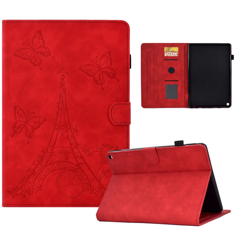 For Amazon Fire Max 11 2023 Embossed Tower Flip Smart Leather Tablet Case(Red) - Amazon by PMC TechLife | Online Shopping South Africa | PMC TechLife | Buy Now Pay Later Mobicred