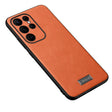For Samsung Galaxy S23 Ultra 5G SULADA Shockproof TPU Hybrid Handmade Leather Phone Case(Orange) - Galaxy S23 Ultra 5G Cases by SULADA | Online Shopping South Africa | PMC TechLife | Buy Now Pay Later Mobicred