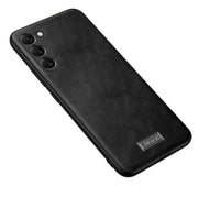 For Samsung Galaxy S24+ 5G SULADA Shockproof TPU Hybrid Handmade Leather Phone Case(Black)