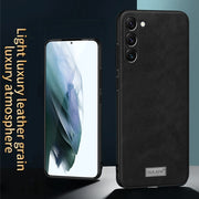 For Samsung Galaxy S23 5G SULADA Shockproof TPU Hybrid Handmade Leather Phone Case(Green)