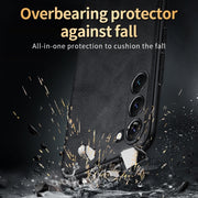 For Samsung Galaxy S24+ 5G SULADA Shockproof TPU Hybrid Handmade Leather Phone Case(Black)
