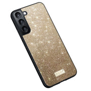 For Samsung Galaxy S24 5G SULADA Glittery TPU Hybrid Handmade Leather Phone Case(Gold)