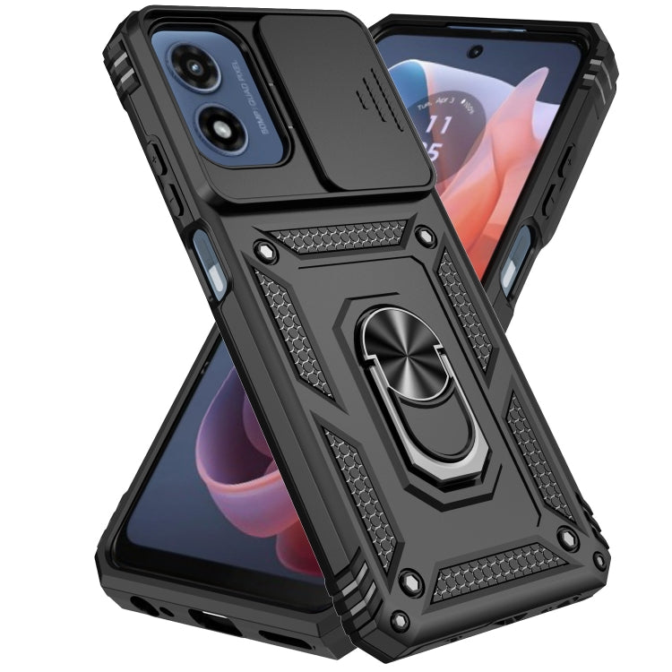For Motorola Moto G Play 5G 2024 Sliding Camshield Holder Phone Case(Black) - Motorola Cases by PMC Jewellery | Online Shopping South Africa | PMC Jewellery | Buy Now Pay Later Mobicred