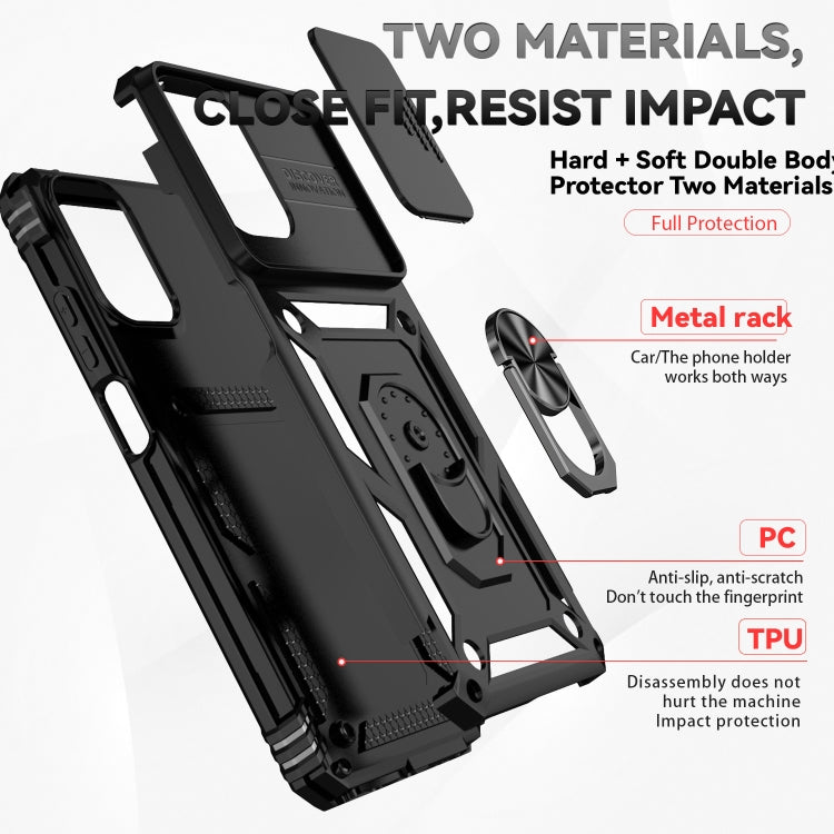 For Motorola Moto G Play 5G 2024 Sliding Camshield Holder Phone Case(Black) - Motorola Cases by PMC Jewellery | Online Shopping South Africa | PMC Jewellery | Buy Now Pay Later Mobicred