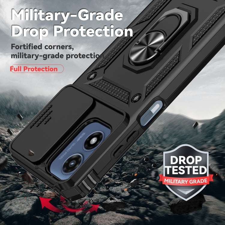 For Motorola Moto G Play 5G 2024 Sliding Camshield Holder Phone Case(Black) - Motorola Cases by PMC Jewellery | Online Shopping South Africa | PMC Jewellery | Buy Now Pay Later Mobicred