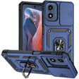 For Motorola Moto G Play 5G 2024 Sliding Camshield Holder Phone Case(Blue) - free shipping - PMC Jewellery - Order now!