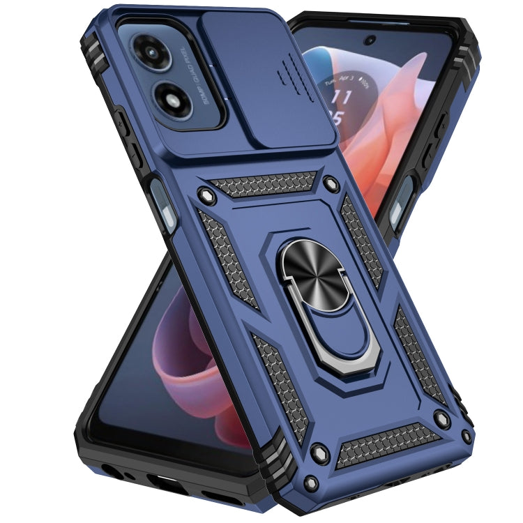 For Motorola Moto G Play 5G 2024 Sliding Camshield Holder Phone Case(Blue) - free shipping - PMC Jewellery - Order now!