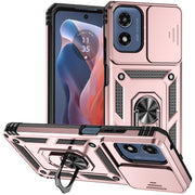 For Motorola Moto G Play 5G 2024 Sliding Camshield Holder Phone Case(Rose Gold)