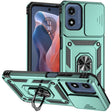For Motorola Moto G Play 5G 2024 Sliding Camshield Holder Phone Case(Dark Green) - Motorola Cases by PMC Jewellery | Online Shopping South Africa | PMC Jewellery | Buy Now Pay Later Mobicred