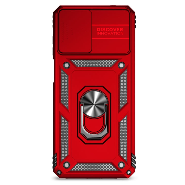 For Motorola Moto G22 5G / Moto G Play 2024 Sliding Camshield Holder Phone Case(Red) - Motorola Cases by PMC Jewellery | Online Shopping South Africa | PMC Jewellery | Buy Now Pay Later Mobicred