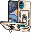 For Motorola Moto G22 5G / Moto G Play 2024 Sliding Camshield Holder Phone Case(Gold) - Motorola Cases by PMC Jewellery | Online Shopping South Africa | PMC Jewellery | Buy Now Pay Later Mobicred