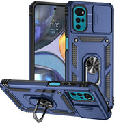 For Motorola Moto G22 5G / Moto G Play 2024 Sliding Camshield Holder Phone Case(Blue)