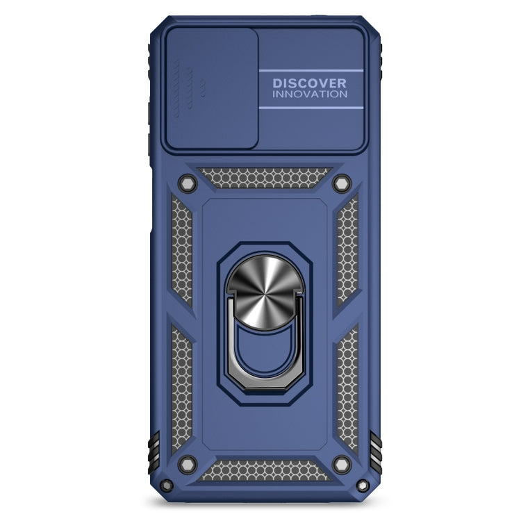 For Motorola Moto G22 5G / Moto G Play 2024 Sliding Camshield Holder Phone Case(Blue)