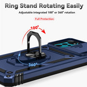 For Motorola Moto G22 5G / Moto G Play 2024 Sliding Camshield Holder Phone Case(Blue)