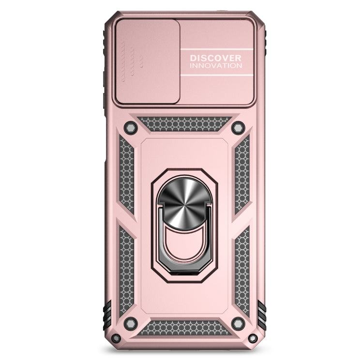 For Motorola Moto G22 5G / Moto G Play 2024 Sliding Camshield Holder Phone Case(Rose Gold) - Motorola Cases by PMC Jewellery | Online Shopping South Africa | PMC Jewellery | Buy Now Pay Later Mobicred