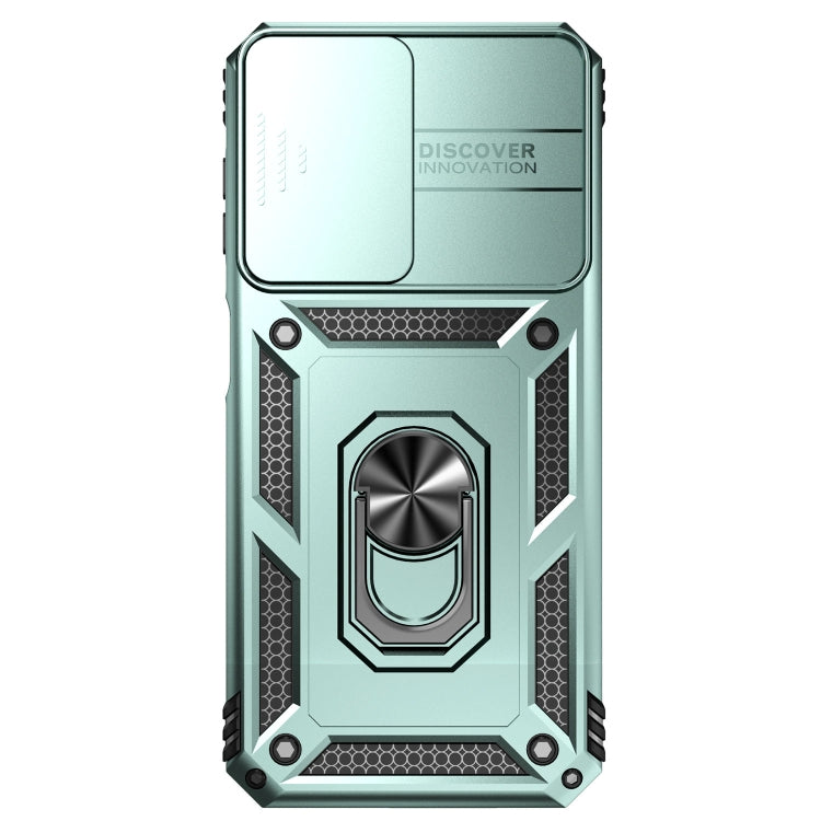 For Samsung Galaxy A24 Sliding Camshield Holder Phone Case(Dark Green) - Galaxy Phone Cases by PMC TechLife | Online Shopping South Africa | PMC TechLife