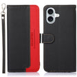 For iPhone 16 Plus KHAZNEH Litchi Texture Leather RFID Phone Case(Black) - iPhone 16 Plus Cases by PMC TechLife | Online Shopping South Africa | PMC TechLife | Buy Now Pay Later Mobicred