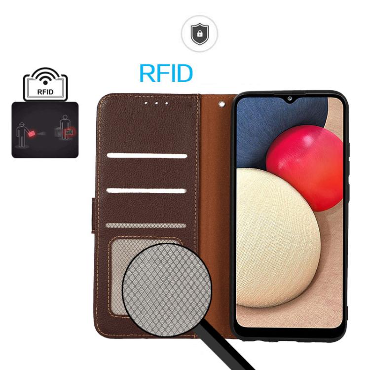 For iPhone 17 KHAZNEH Litchi Texture Leather RFID Phone Case(Brown) - free shipping - PMc TechLife - Order now!