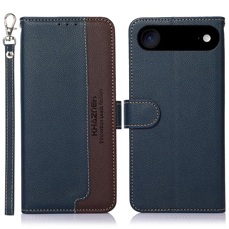 For iPhone 17 Air KHAZNEH Litchi Texture Leather RFID Phone Case(Blue) - free shipping - PMc TechLife - Order now!