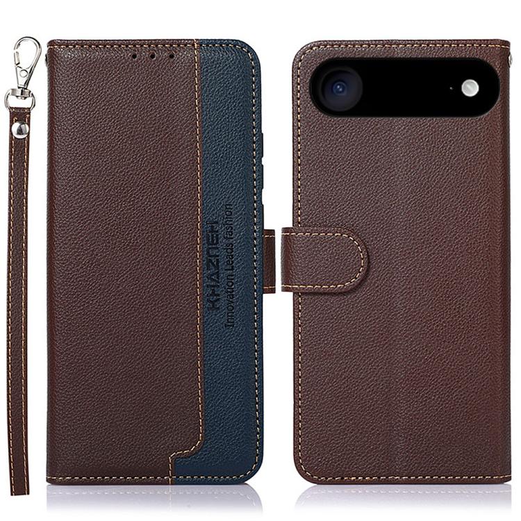 For iPhone 17 Air KHAZNEH Litchi Texture Leather RFID Phone Case(Brown) - free shipping - PMc TechLife - Order now!