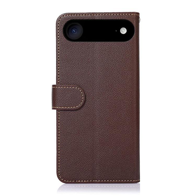 For iPhone 17 Air KHAZNEH Litchi Texture Leather RFID Phone Case(Brown) - free shipping - PMc TechLife - Order now!