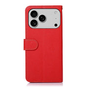 For iPhone 17 Pro KHAZNEH Litchi Texture Leather RFID Phone Case(Red)