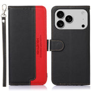 For iPhone 17 Pro Max KHAZNEH Litchi Texture Leather RFID Phone Case(Black)