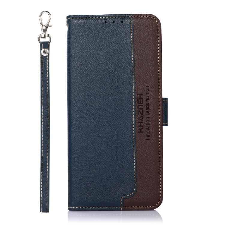 For iPhone 17 Pro Max KHAZNEH Litchi Texture Leather RFID Phone Case(Blue) - free shipping - PMc TechLife - Order now!